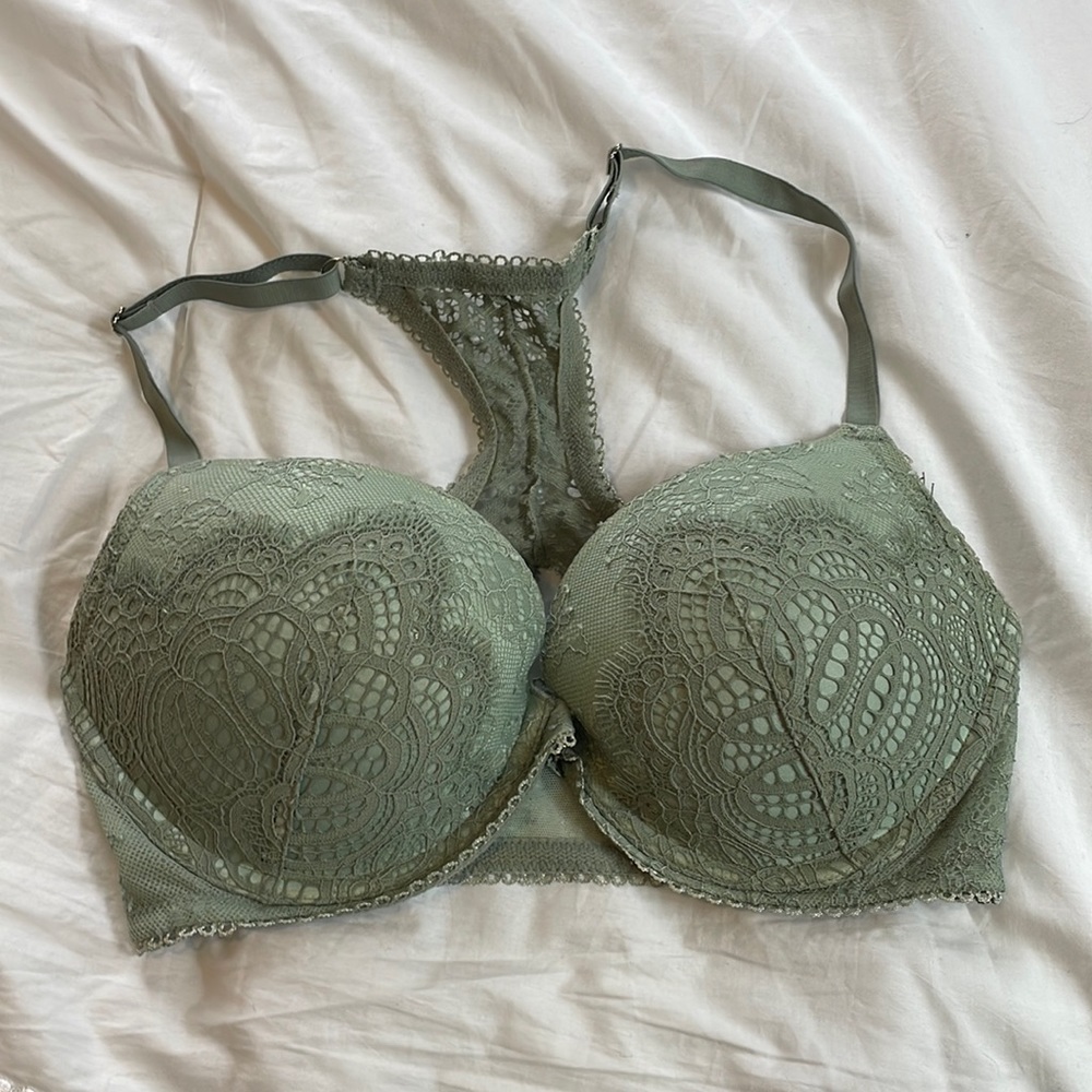Green Lace Bra